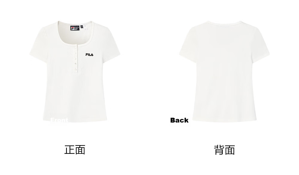 FILA Official Women's Knitted Short Sleeve Shirt 2026 Summer New Fashion Simple Slim Fit T-Shirt 33
