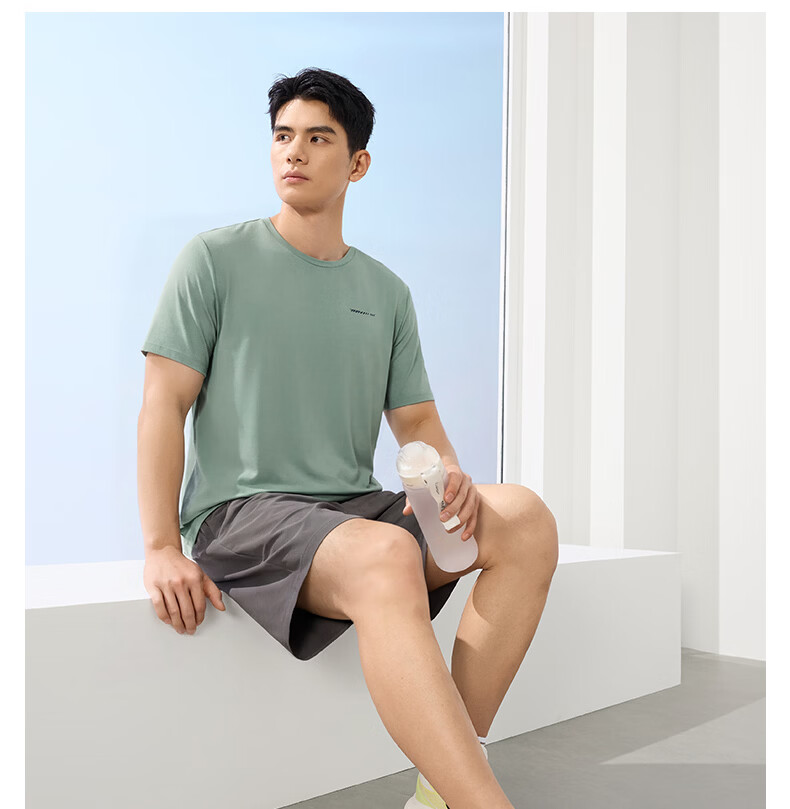 361° Men's Short-Sleeve T-Shirt, Summer Quick-Dry Sports Running Loose-Fit Fitness Casual Men's Tee Clothing 652524113H-2 62