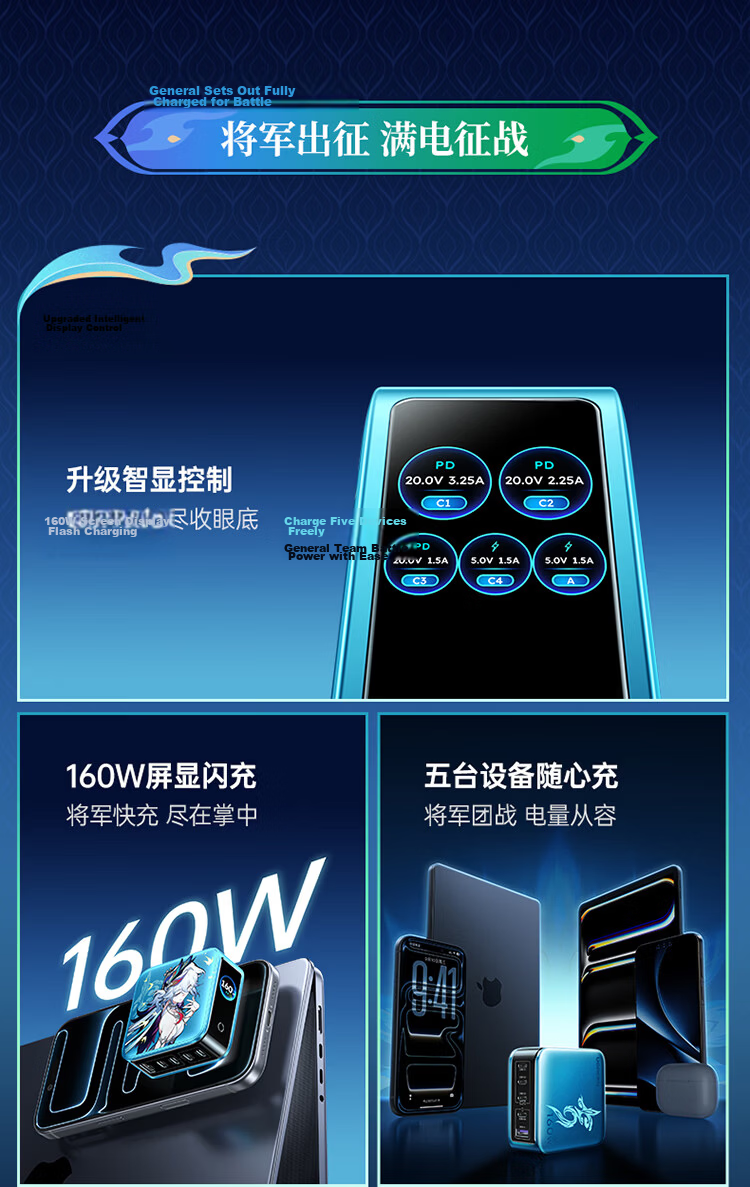 UGREEN × Honkai: Star Rail Yaoguang Limited Edition 45W GaN Charger for Apple 17 Pro Max Fast Charging Head / iPhone 16 iPad 7