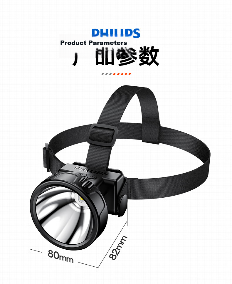 PHILIPS Headlamp High Brightness Long Battery Life Fishing Mountaineering Sea Hunting Mining Outdoor Head-Worn Light SFL3351 18