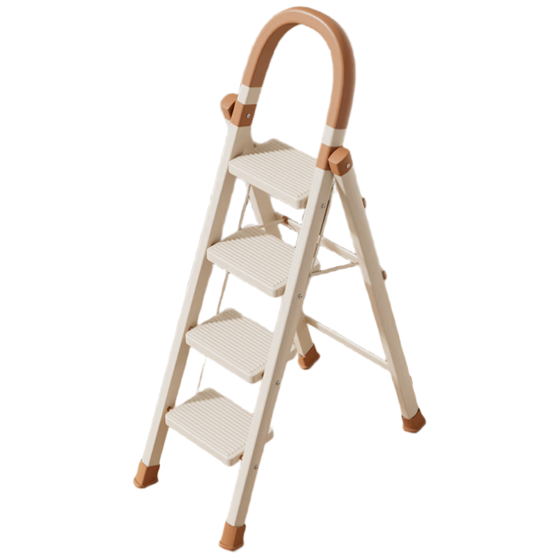 DU PONT Household Folding Indoor Thickened Carbon Steel Multi-Functional 4-Step Safety Step Ladder