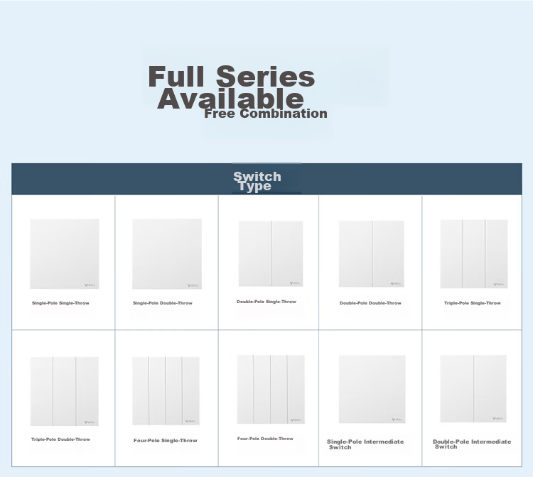 BULL Switch Socket G57 Butterfly Ultra-Thin Single TV Socket Large Panel G57T103 Frost White Concealed Installation 22