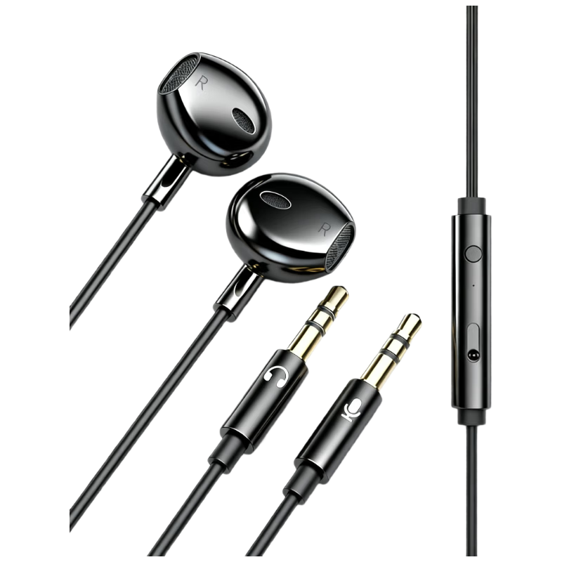 Zhiguozhe [Hot Sale 1000W+] Wired Computer Headset for Desktop and Laptop, 2-in-1 Microphone, 2026 Latest Model, Extended Cable 3m/2.5m, In-Ear Dual Plug Earphones