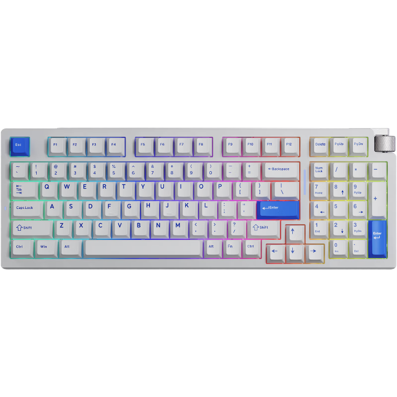 DAREU COOL98 Wireless Tri-Mode Mechanical Gaming Keyboard Custom 98-Key Layout 8000mAh Gasket Structure SOCD Cloud Blue - Phantom Switch