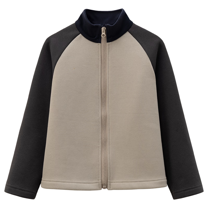 Hacikis Kids Spring and Autumn Casual Sweatshirt Jacket for Boys and Girls, Gray (Lightweight), Size 170