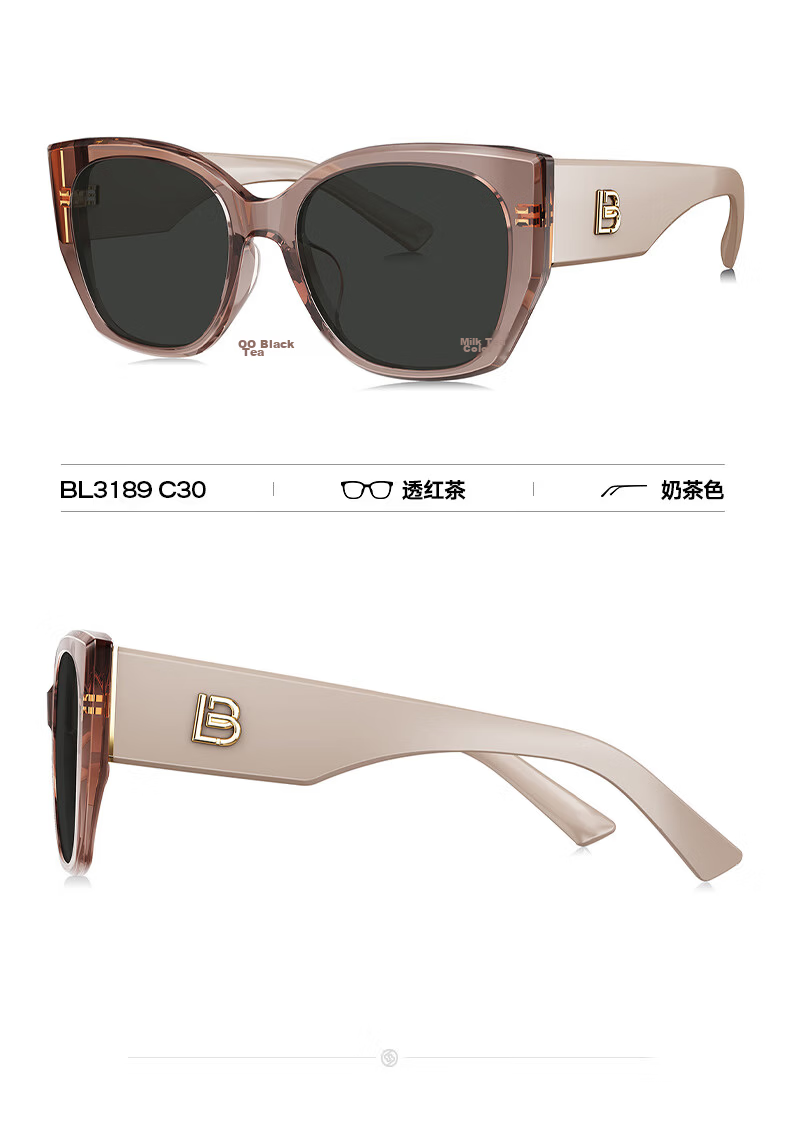 BOLON Sunglasses, Yang Zi's Style, Cat-Eye Large Frame Sunglasses, UV Protection, Driving Sunglasses for Men And Women, Trendy, BL3189C91 20