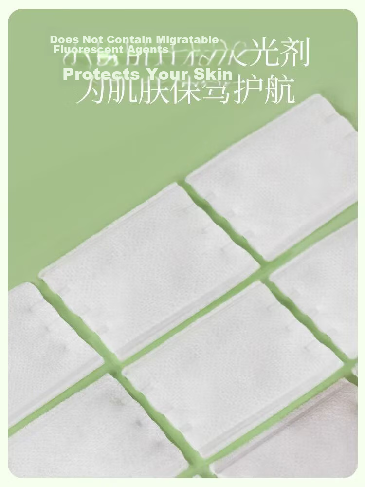 Plant-Based Stretchable Thin Breathable Facial Cotton Pads Water-Saving Makeup Remover Portable Small Pack for Travel 9
