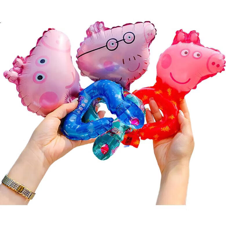 Abaoli Cartoon Wrist Balloon Cute Aluminum Foil Wristband Inflatable Children's Birthday Decoration Kindergarten Event Photo Prop