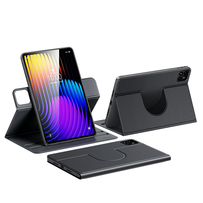 Shanmo Xiaomi Pad 7/7 Pro Case 11.2 Inch Full Coverage 360° Rotatable Shockproof Silicone Cover Black