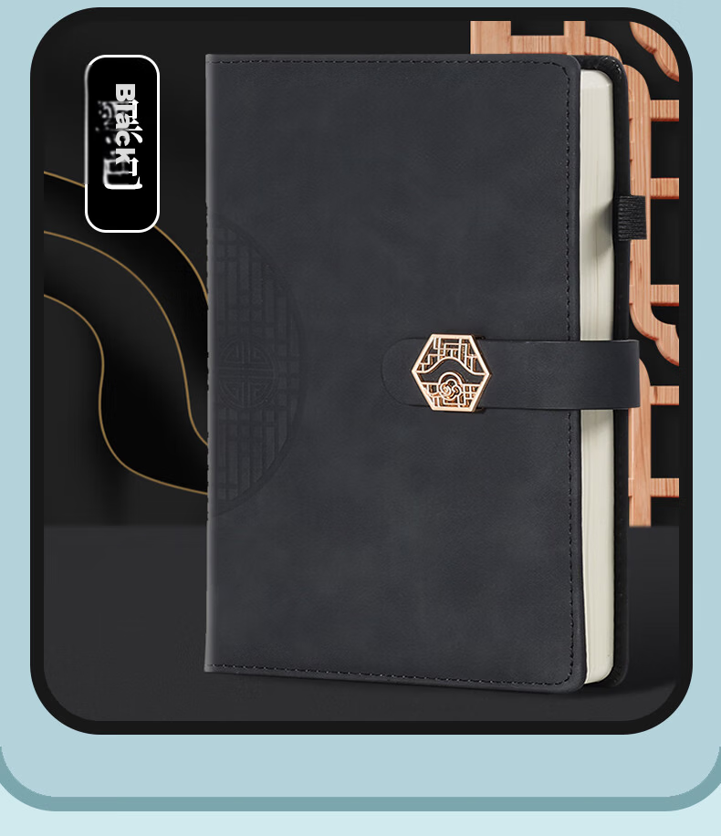 SHEN SHI A6 Chinese Style Trend Notebook 140 Sheets/280 Pages Window Flower Buckle High-Value Journal Diary Homework Record Book Custom Logo Available Sky Blue 1 Piece 14