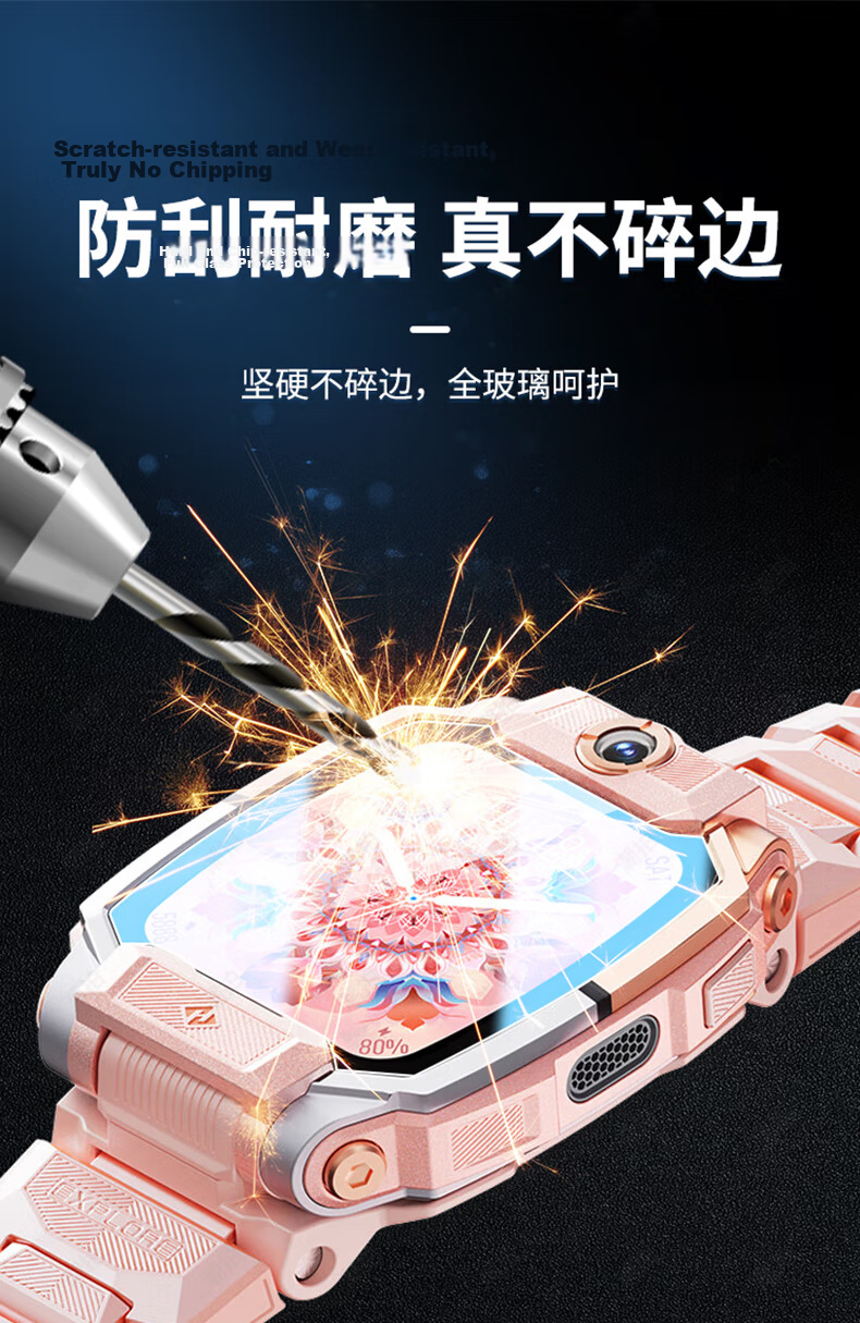 Smorss [2 Pieces Premium] Screen Protector for Xiaotiancai D3, Anti-Blue Light Film, Full Screen Protection for Xiaotiancai Children's Smartwatch D3, Anti-Scratch, Drop-Resistant, Anti-Fingerprint, Eye-Protective Watch Film 9