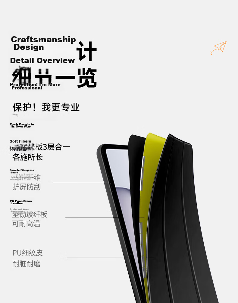 Coolerfun Protective Case for Honor Tablet 10/20 12.1-inch 2026 Model, Ultra-Thin Full-Cover Shockproof Tri-Fold Smart Leather Cover for Xiaomi Tablet 11