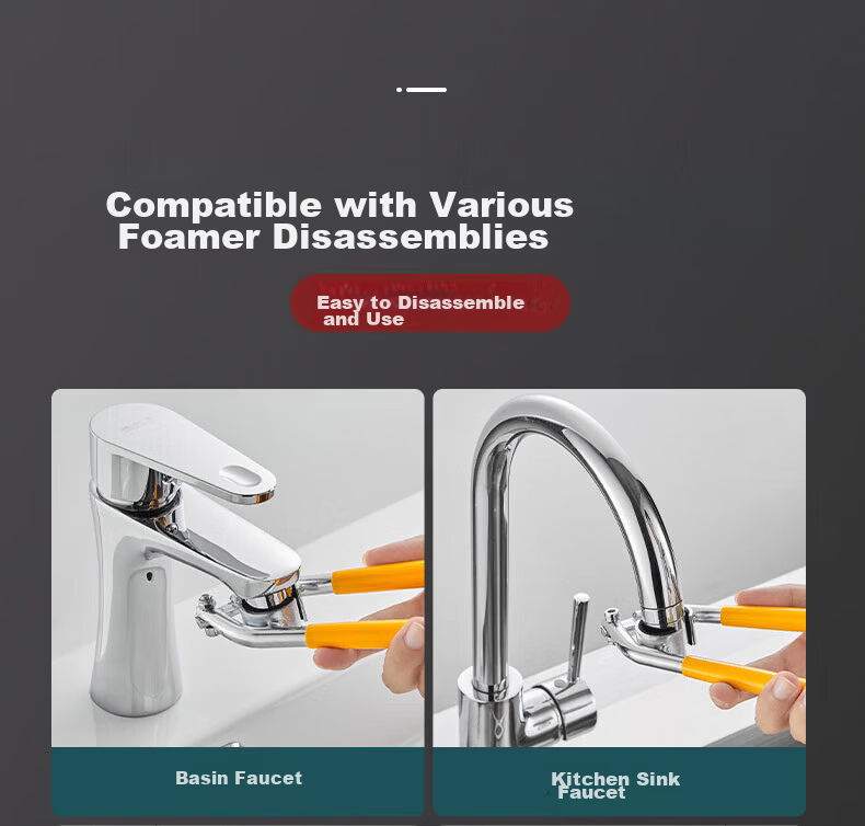 No.1 Factory Foaming Faucet Splash-Proof Universal Rotatable Water-Saving Filtered Kitchen Bathroom Accessory 2