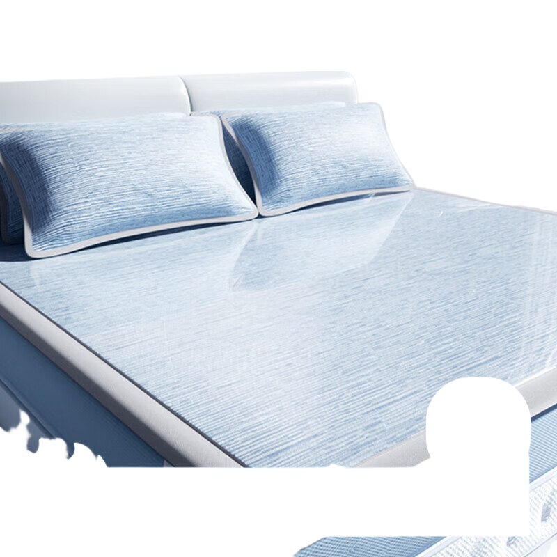 Sanshunnuanrun Ice Silk Cooling Mat, Machine Washable, Ice Silk Mat, 1.5x2 Meters, Soft Cooling Mat, Foldable Three-Piece Set