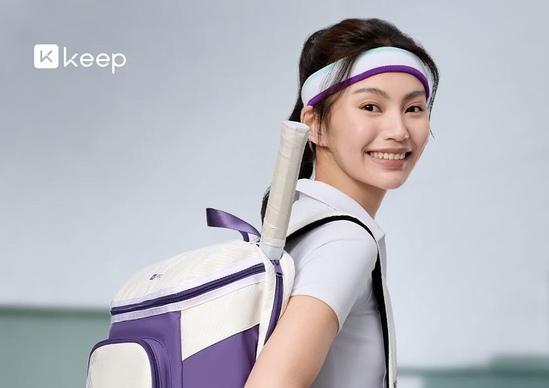 Keep Multi-Compartment Large Capacity Badminton Bag Tennis Racket Backpack Sports Casual Double Shoulder Bag with Separate Shoe Compartment Polar Night Black and White 1
