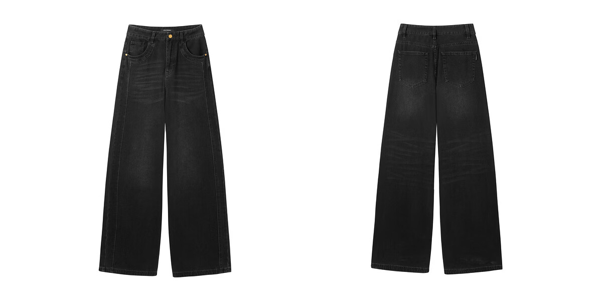 Taipingniao Women's Jeans, Autumn Straight-Leg Pants, Fashionable Casual Versatile Commuter Style, Denim Dark Blue, Size L 38