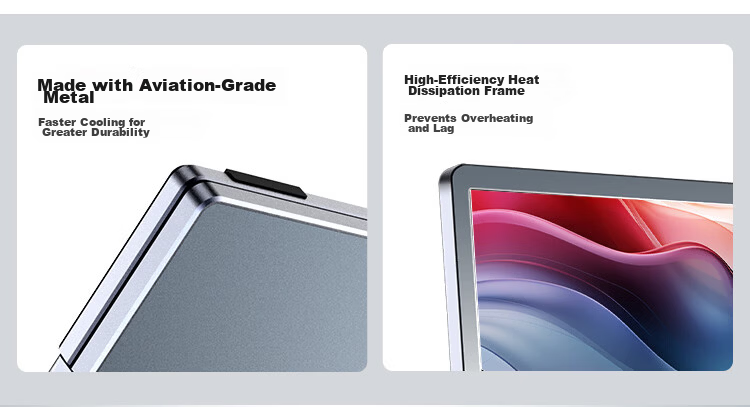 Aigo 14-inch Dual Screen Portable Monitor Expansion Display Type-C All-in-One for PC, Mobile, Laptop Secondary Screen 10