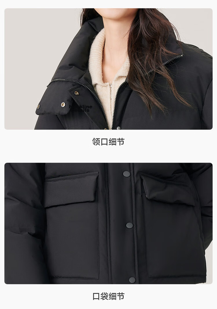 Xuezhongfei 2025 Autumn New Women's Short Straight Collar Colorful Down Jacket Warm Versatile Comfortable Coat 37