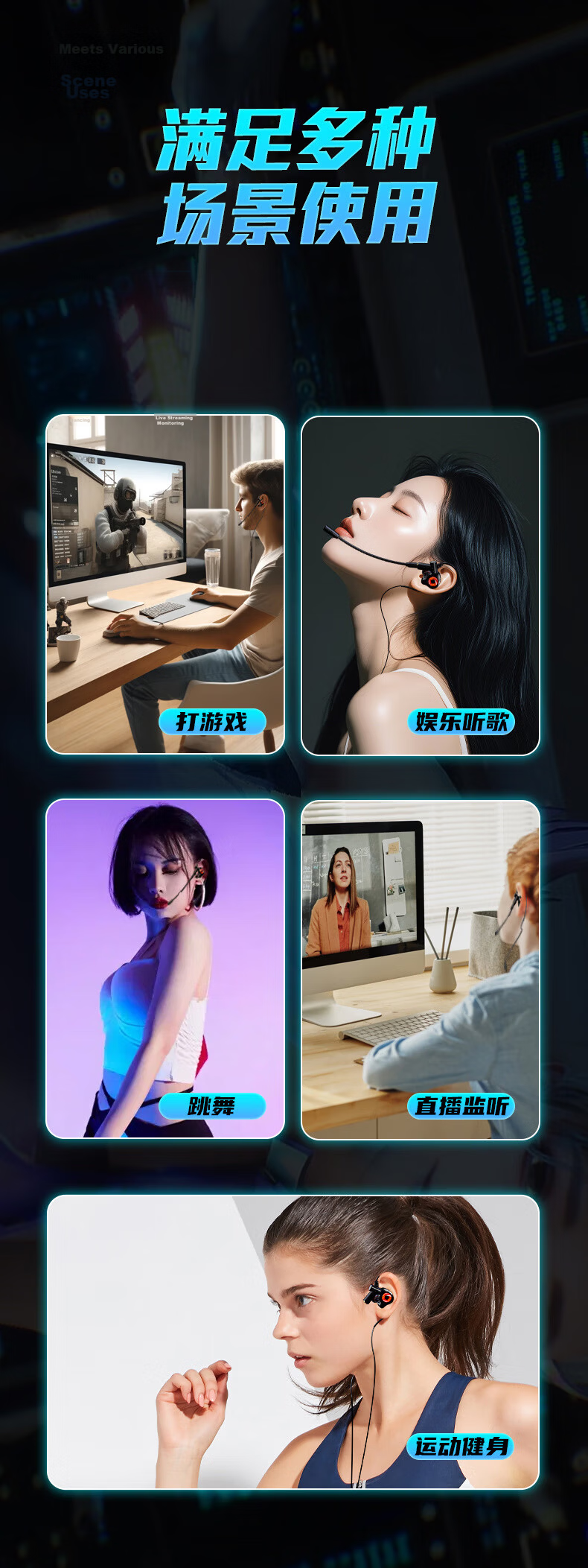 Zhiguozhe [Hot Sale 10 Million+] Wired Gaming Earphones Type-C In-Ear 2026 Latest Dedicated Sound Positioning Computer Microphone 2-in-1 HiFi Delta 12