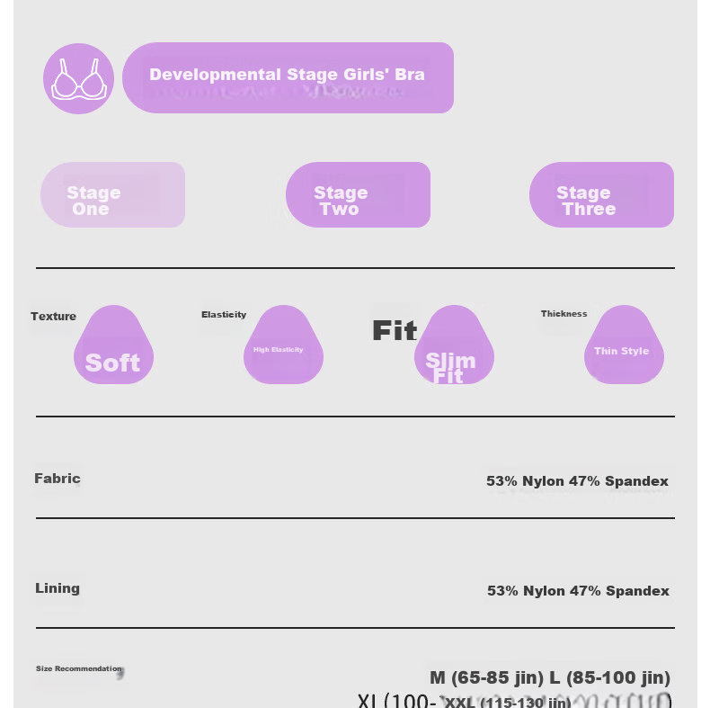 Meishianxuan High School Girls Sports Shockproof Fixed Cup Developmental Underwear Stage 2-3 Girls Vest 19