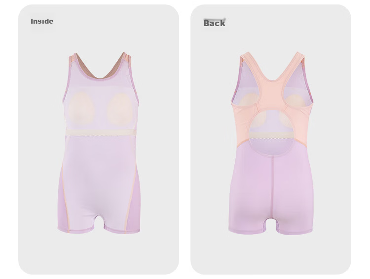 ERKE Girls' Sleeveless Shorts One-Piece Professional Swimsuit for Swimming Pool and Beach 12