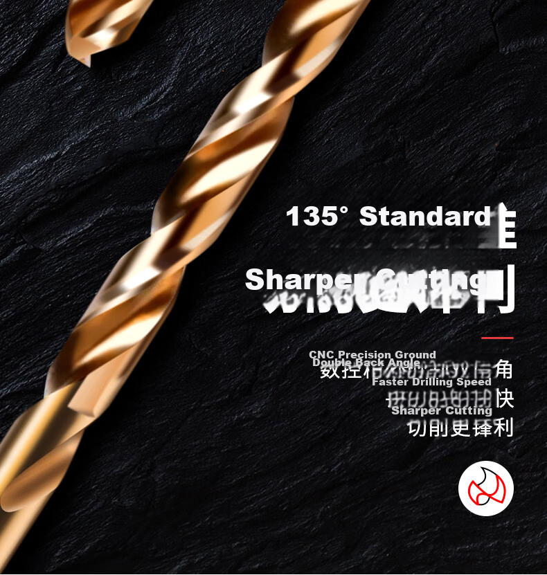 DELIXI ELECTRIC High Hardness Twist Drill Bit Set Stainless Steel Alloy Steel High-Speed Steel Electric Drill 4mm 9