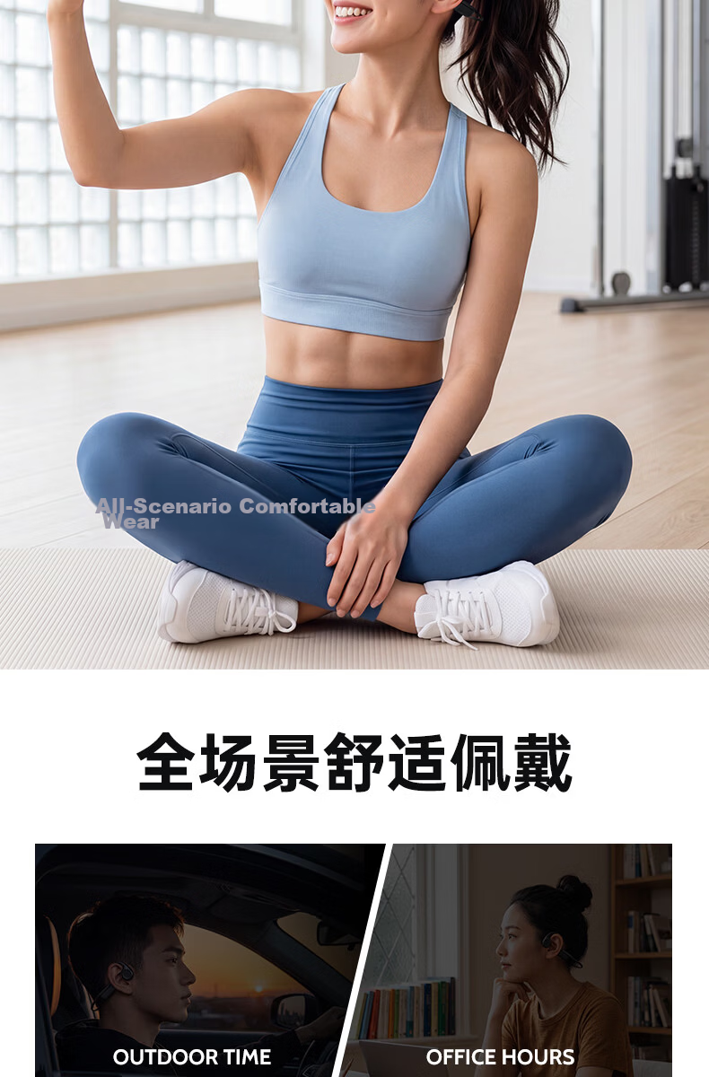 Chengao Bone Conduction Bluetooth Earphones 2026 New IP56 Waterproof Open Design Leakproof Comfortable Wireless Sports Running Cycling Ear-Hook Long Battery Life L10 Black 16