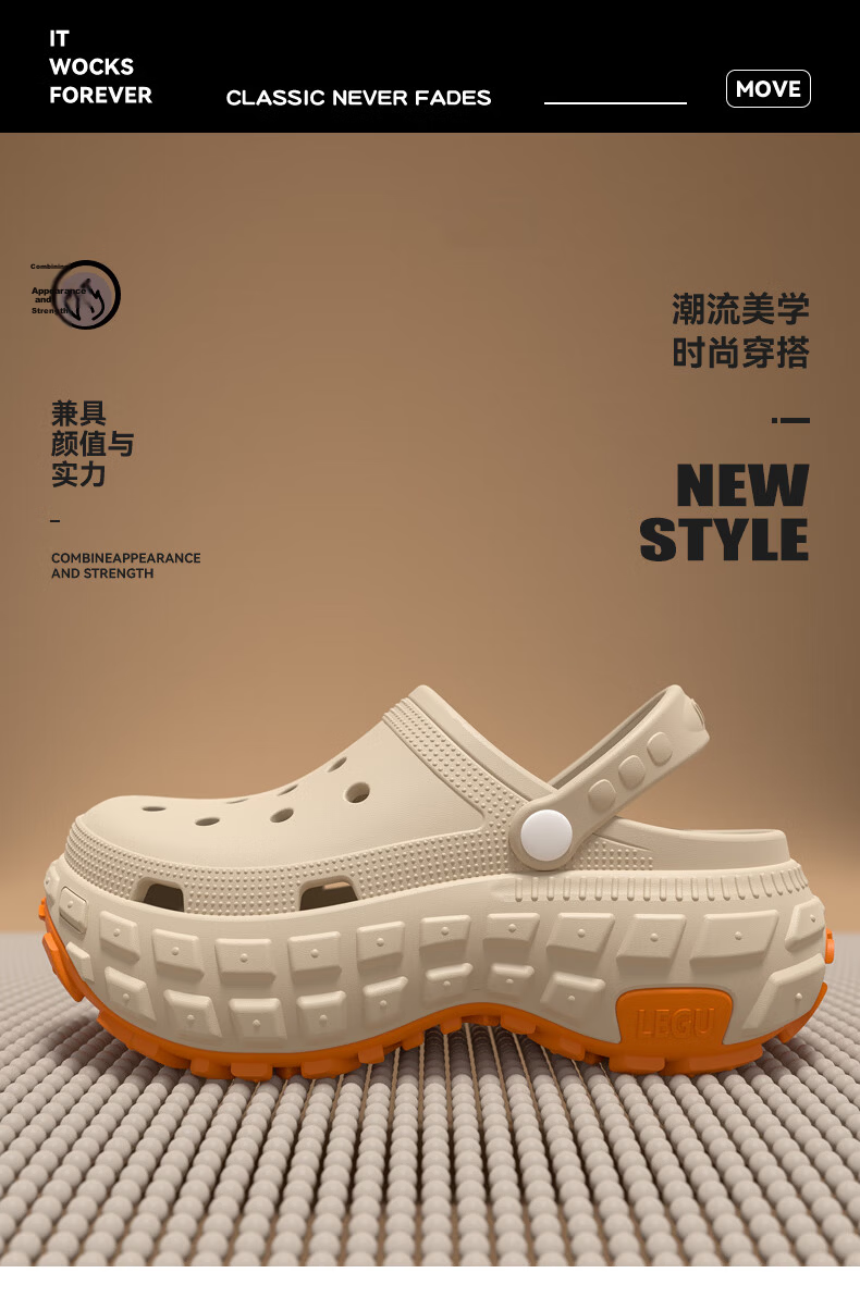 Yuzhaolin Men's Hollow Out Shoes Thick Sole Sports Sandals Men's Outdoor Non-slip Beach Sandals YG535 Black Size 44-45 2