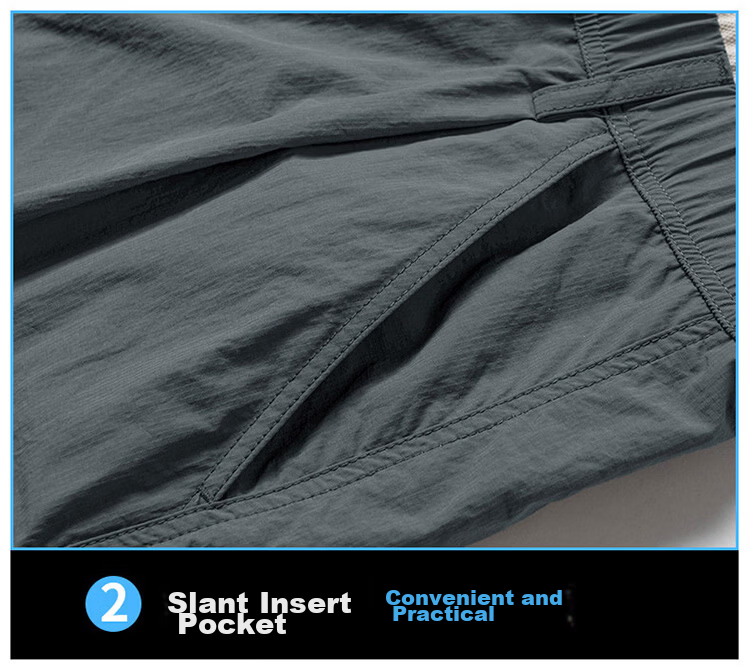 JEEP Men's Summer American Style Ice Silk Cargo Loose Straight Five-Point Shorts Khaki 31 9