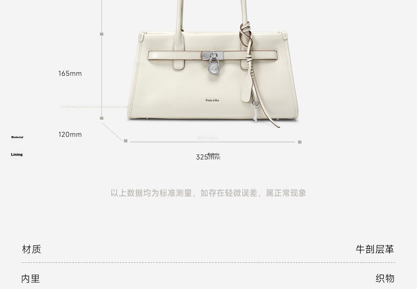 NUCELLE Angelababy Style Genuine Leather Dream Baguette Bag 26 New Commuter Shoulder Underarm Tote Handbag Gift 23