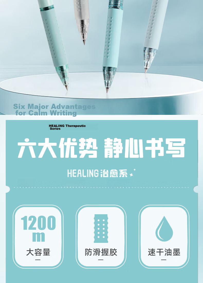 Snowhite Retractable Gel Pen for Students, 0.5mm Bullet Tip, Exam Carbon Ink Pen, Smooth Writing, Black, Refillable, G-305 Black, 4 Pcs 2
