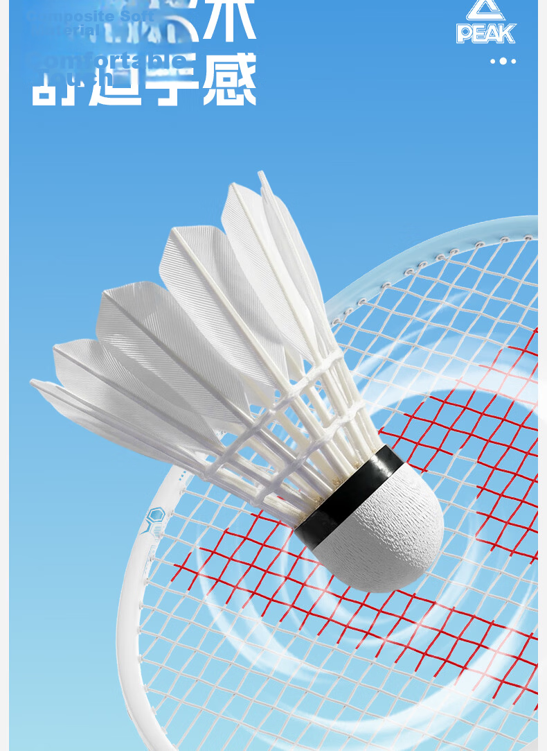 PEAK Meteor Badminton Shuttlecocks 12-Pack Indoor Outdoor Competition Training Windproof Durable Stable Flight 10