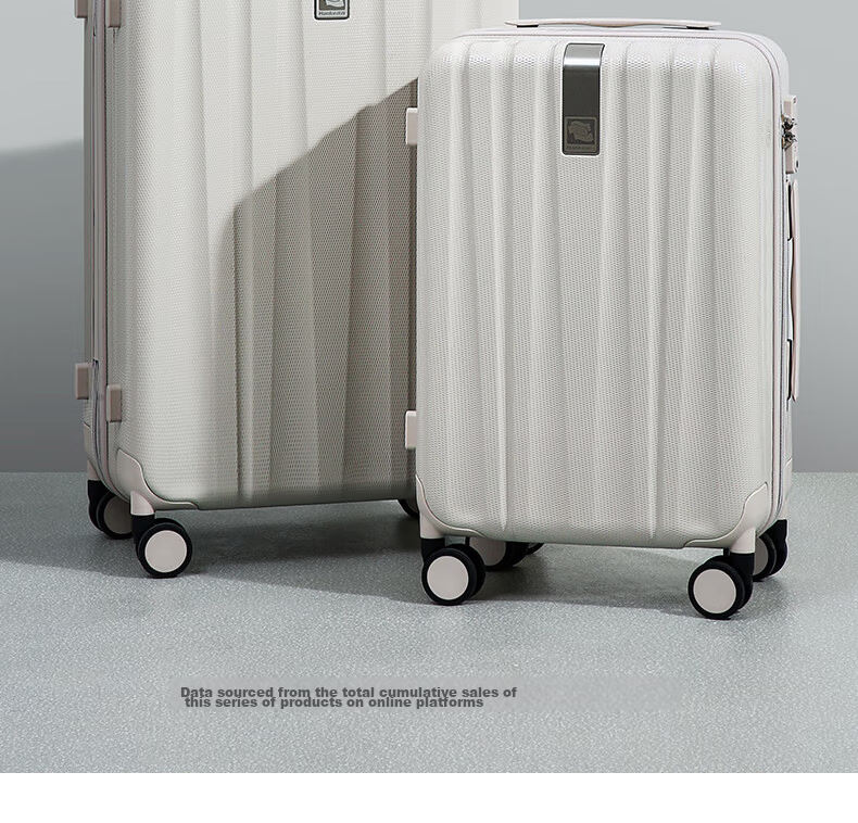 HANKE Expandable Trolley Suitcase, Large Capacity, Password Lock, for Women And Men, 81 Liters, 24 Inches, Eco-Friendly Gray, JINGDONG Co-Branded Editio 3