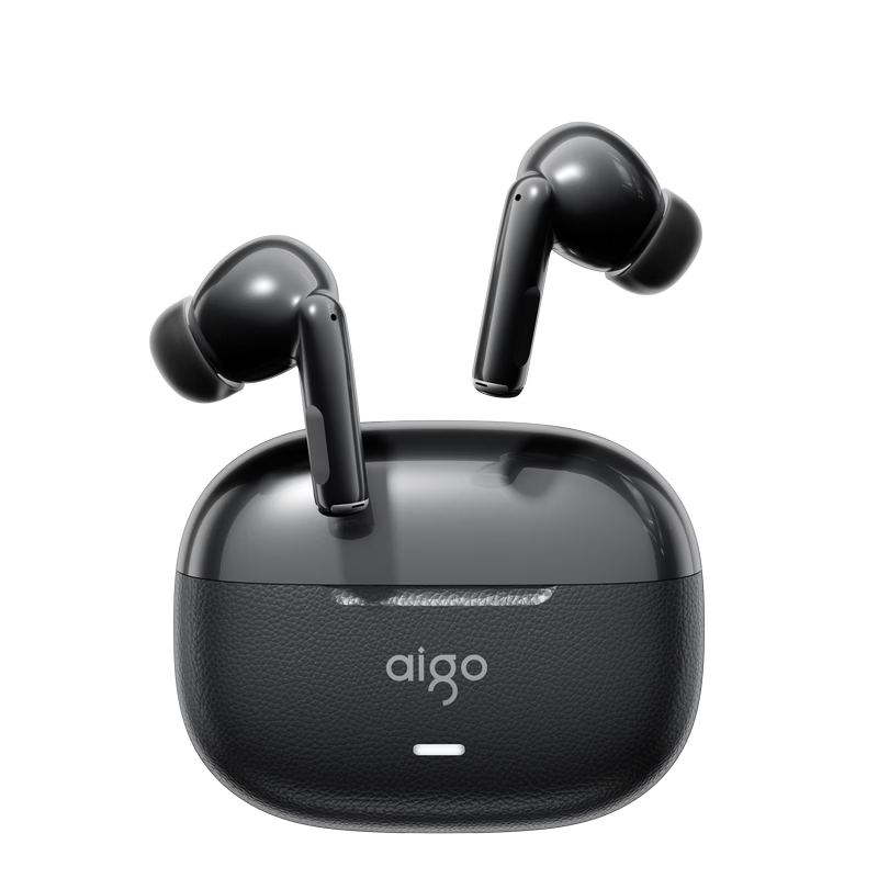 Aigo Bluetooth Earphones, In-Ear TWS Sports Comfortable Wireless Headphones, Bluetooth 5.0, Long Battery Life, Call Noise Reduction, Tq18 Black