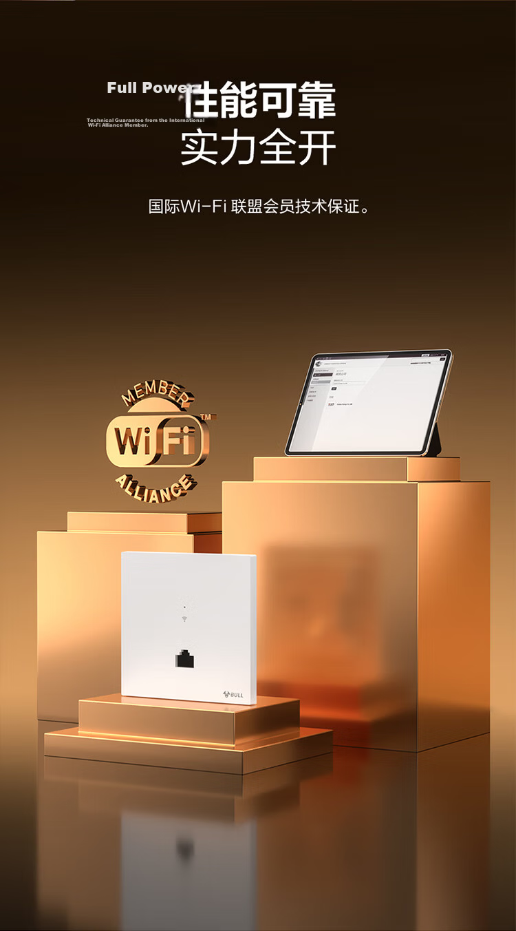 BULL Wall AP Wireless WIFI Socket Computer Network Router GTW04A Ivory White Panel (Requires Socket) 20