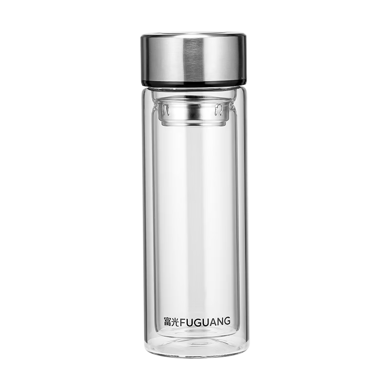 Fuguang Unisex Double-Layer Borosilicate Glass High-Temperature Resistant Tea Cup Customizable Bulk Purchase
