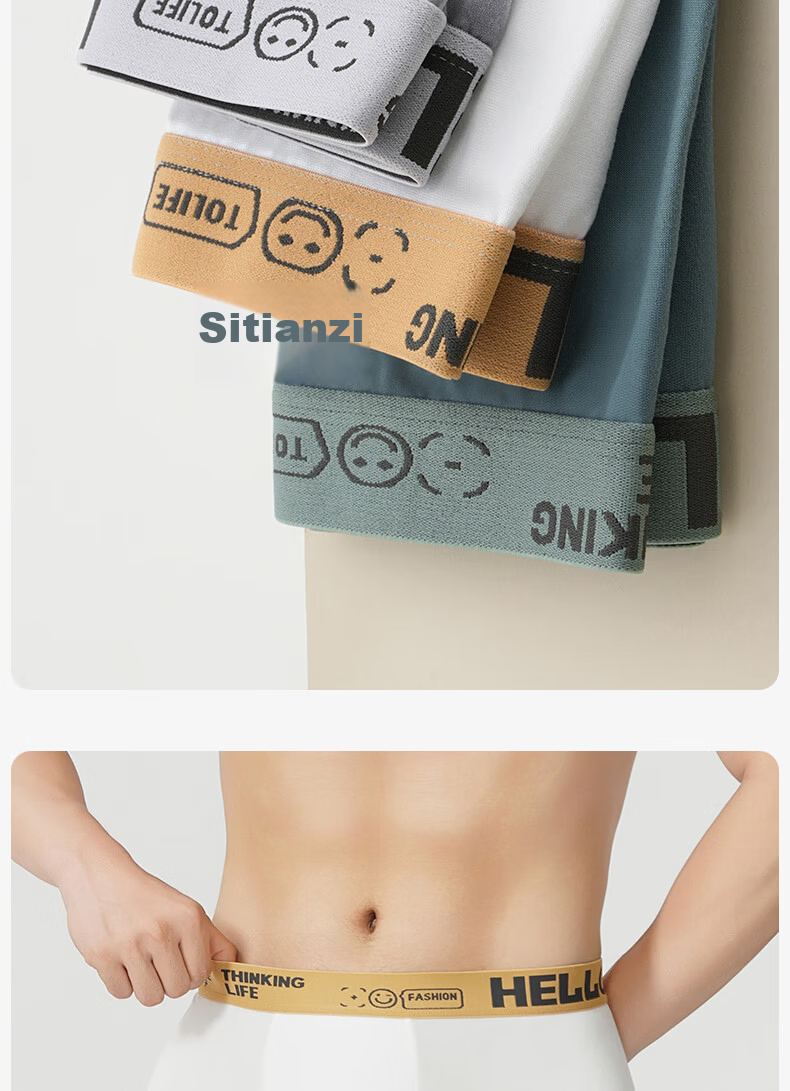 Qihaiqiu Disposable Men's Boxer Briefs 6-Pack Sterilized Travel Portable Large Size L Wash-Free 15