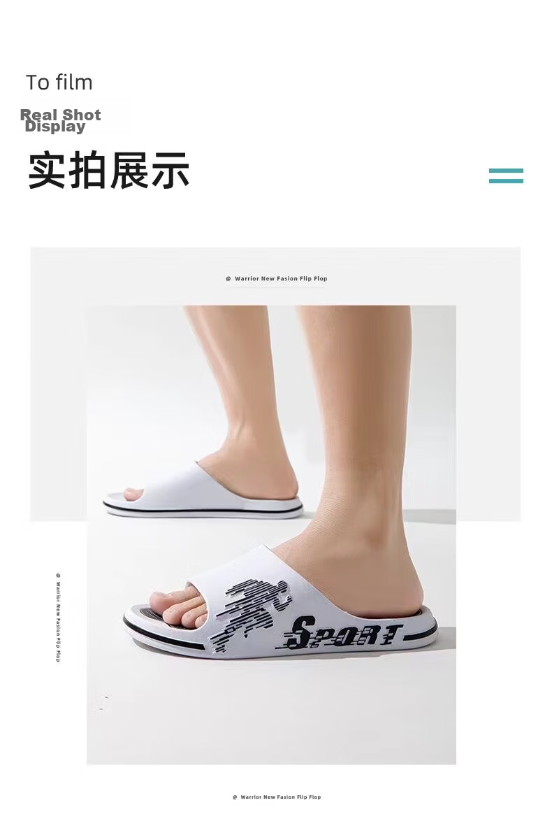 Huili Sports Slippers for Men, Bathroom Indoor Outdoor Non-Slip Thick Sole Sandals, HL39391 Brown Size 43-44 10