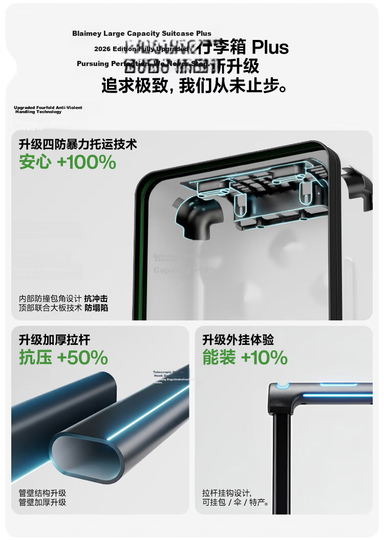Bromen Bags Large Capacity Suitcase Trolley Case Travel Luggage Password Lock Suitcase for Business And Students, Check-In Luggage, 28 Inch Gree 2