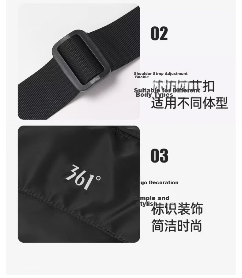 361° Large Capacity Men's Crossbody Bag Casual Shoulder Bag New Trendy Commuter Student Laptop Messenger Bag 13