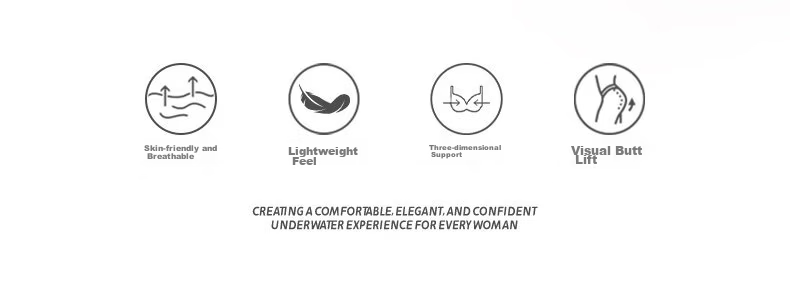 ANTA Women's One-Piece Slim Fit Skirted Swimsuit Breathable Comfortable Hot Spring Hepburn Style Vacation Swimwear Black Gray M 3