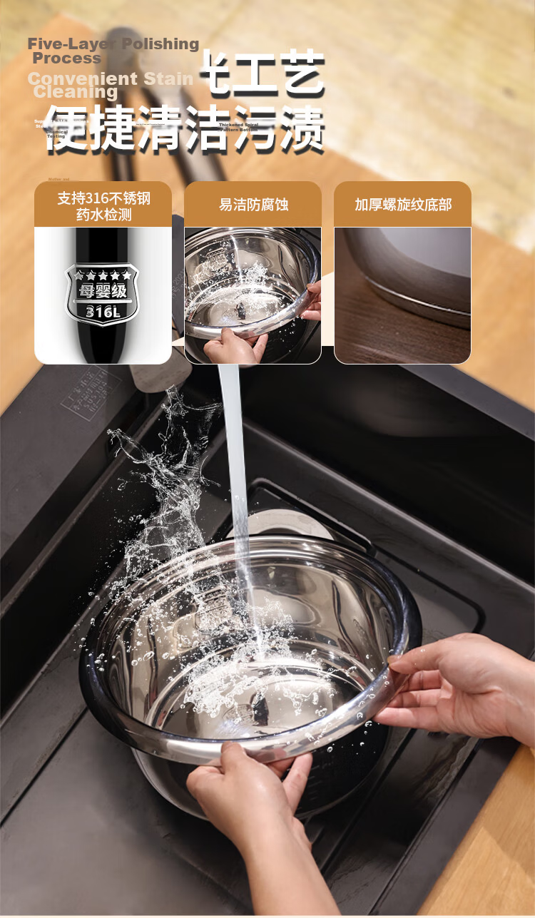 Triangle Rice Cooker Vintage 6L Large Capacity 5-8 Person Cooker 316 Stainless Steel Inner Pot with Steamer TG-Z60X17ZK 7