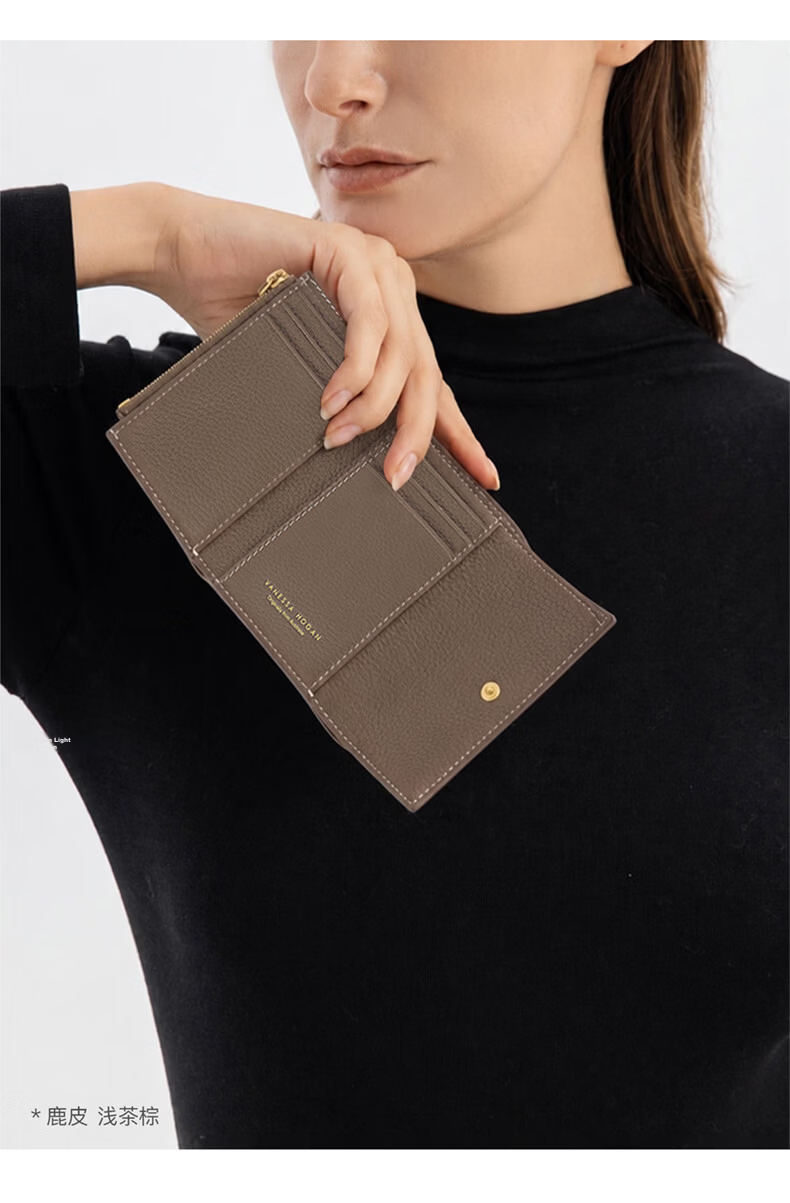 VANESSA HOGAN VH Women's Soft Tanned Cowhide Multi-Card Wallet Coin Purse Birthday Gift for Girlfriend 11