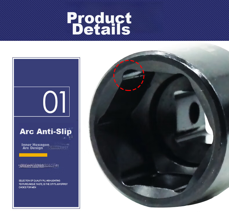 Great Wall Impact Wrench Socket 1/2 Hex Long Air Impact Socket Electric Pneumatic Wrench Socket Head 10mm 588210 3