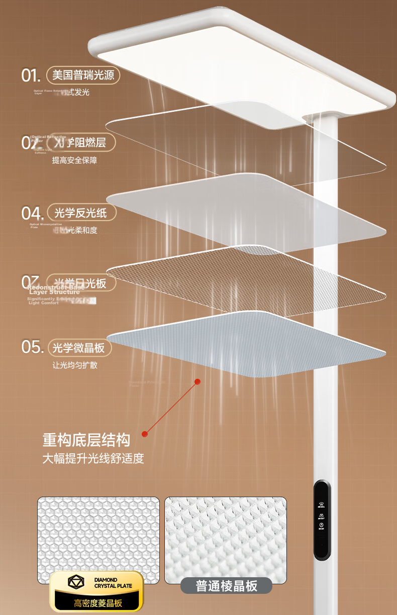 Kuka Vertical Eye Protection Desk Lamp Study Lamp Purui Optoelectronics Street Lamp Floor Lamp Children's Bedroom Smart Study Reading Lamp 30