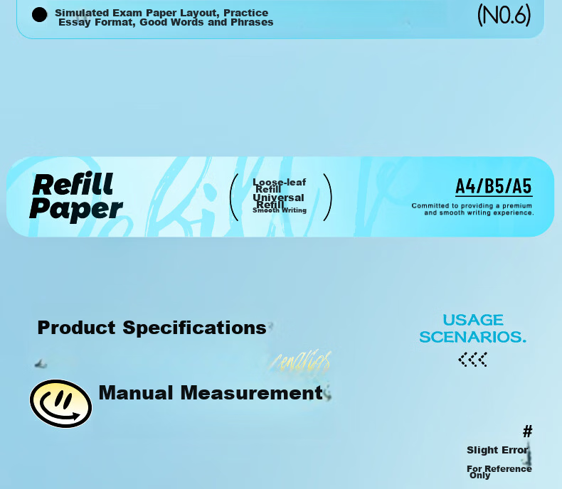 M&G Stationery B5 60-Sheet Ruled Refill Paper 26-Hole Detachable Notebook Refill APNHG076 Exam Essential 21