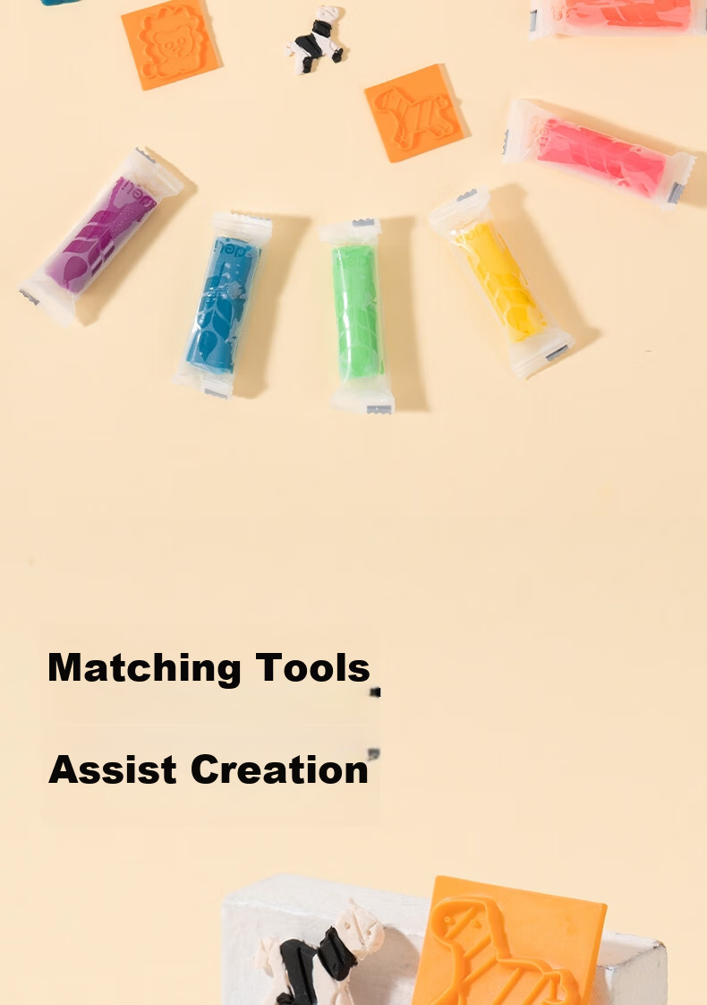 Deli 12-Color Non-Light Modeling Clay Student Toy Clay DIY Handicraft (Random Colors) Portable Bucket Children's Birthday Graduation Gift 8