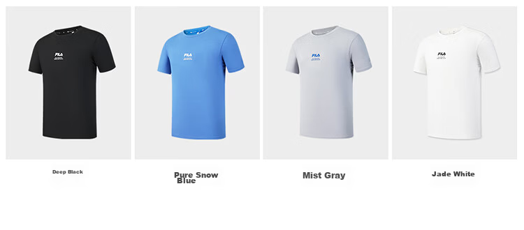 FILA Official Men's Knitted Short Sleeve Shirt 2026 Summer Fitness Sports Basic Moisture-Wicking Quick-Dry T-Shirt 16