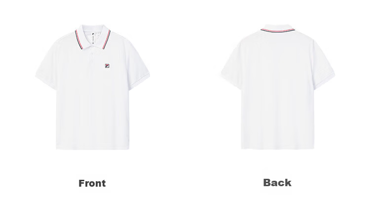 FILA Official Men's Knitted Short Sleeve Polo Shirt 2026 Summer Casual Comfortable Cooling Top 41