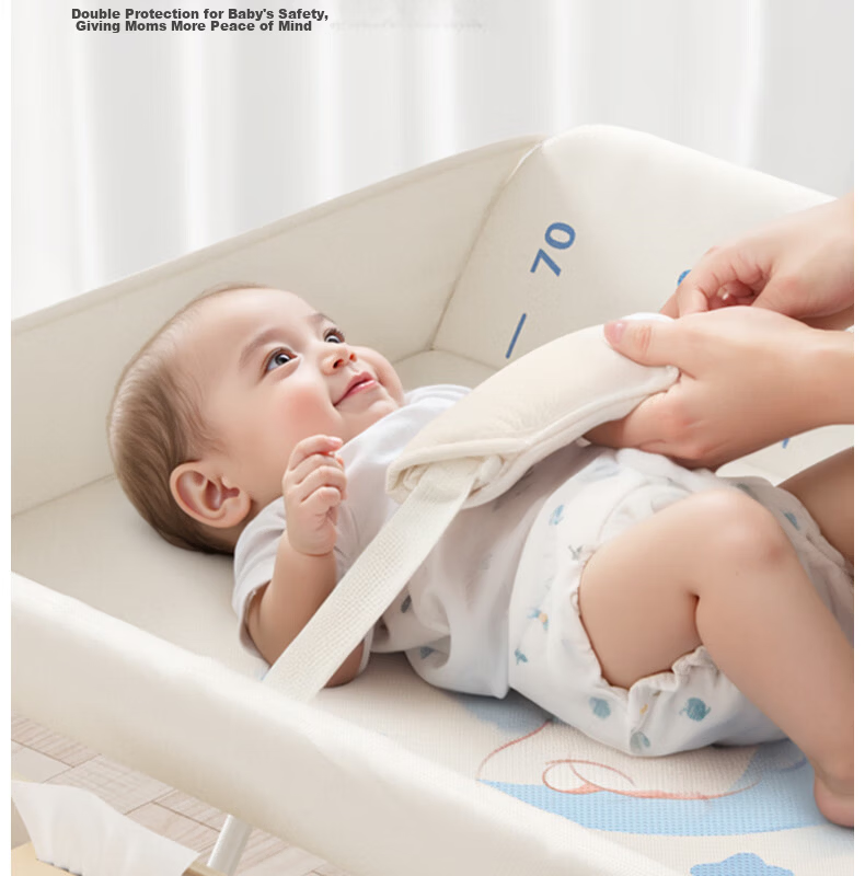 YEEHOO Diaper Changing Table Newborn Baby Care Station Baby Changing and Massage Bed Touch Bath Foldable Mobile 11